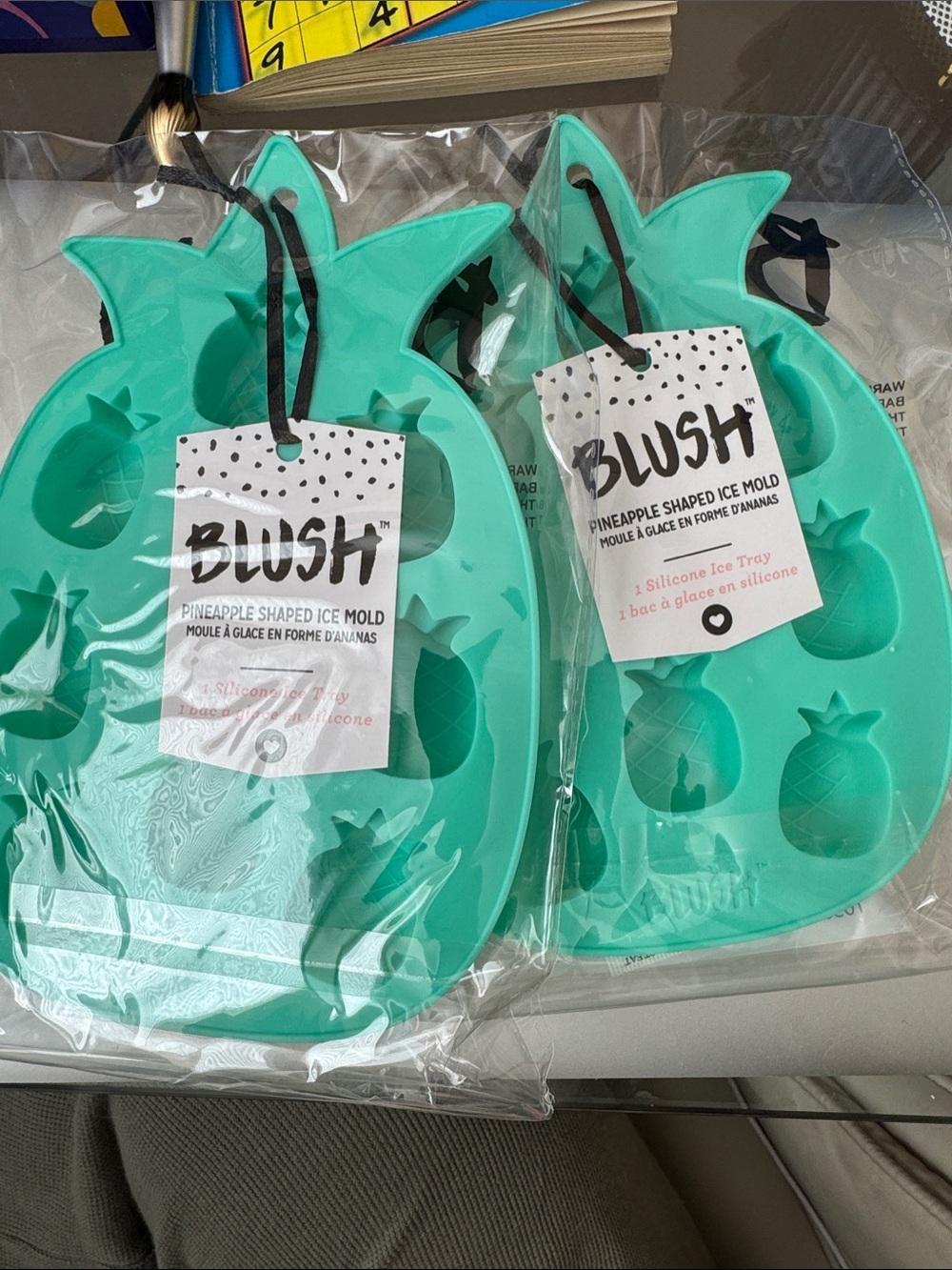 Blush Teal Pineapple Silicone Ice Mold Set